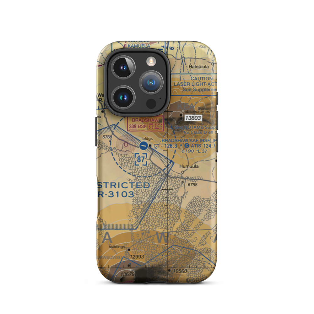 Pohakuloa Training Area (US-0224) VFR Sectional  Tough iPhone Case iPhone 16 Pro model shown