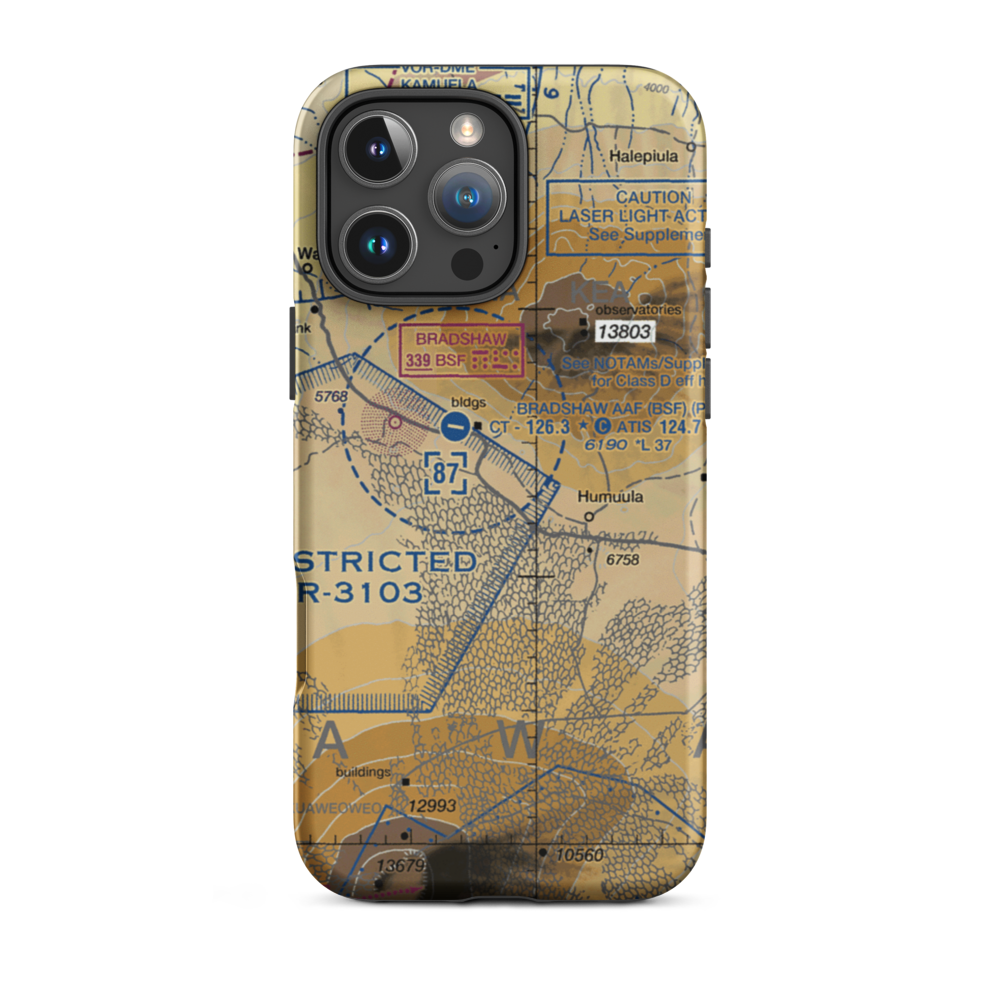 Pohakuloa Training Area (US-0224) VFR Sectional  Tough iPhone Case iPhone 16 Pro Max model shown