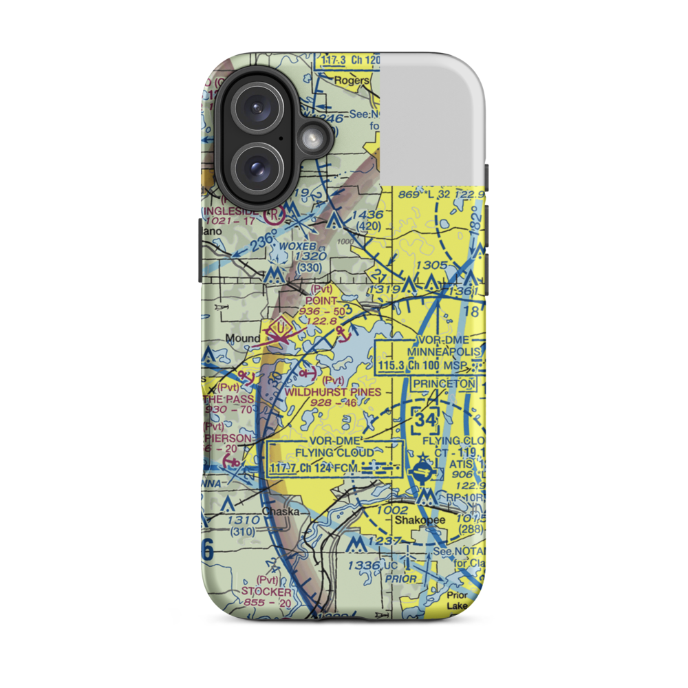 Point Seaplane Base (11MN) VFR Sectional  Tough iPhone Case iPhone 16 Plus model shown