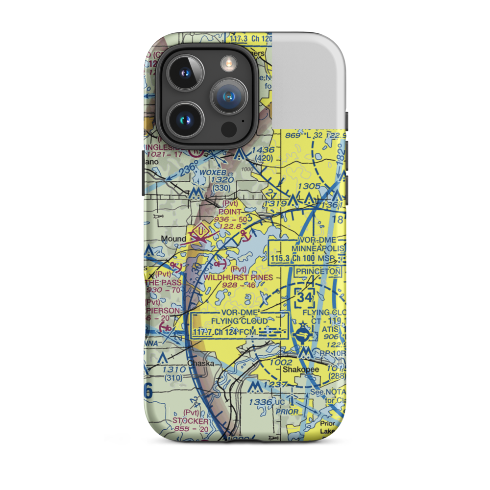 Point Seaplane Base (11MN) VFR Sectional  Tough iPhone Case iPhone 16 Pro Max model shown