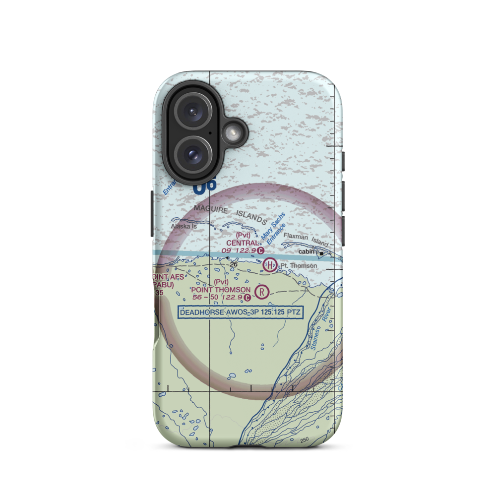 Point Thomson Sea Ice Airstrip (AA50) VFR Sectional  Tough iPhone Case iPhone 16 model shown