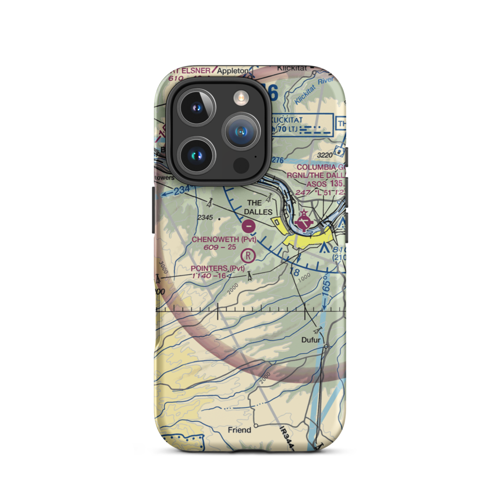 Pointers Airport (6OR1) VFR Sectional  Tough iPhone Case iPhone 16 Pro model shown