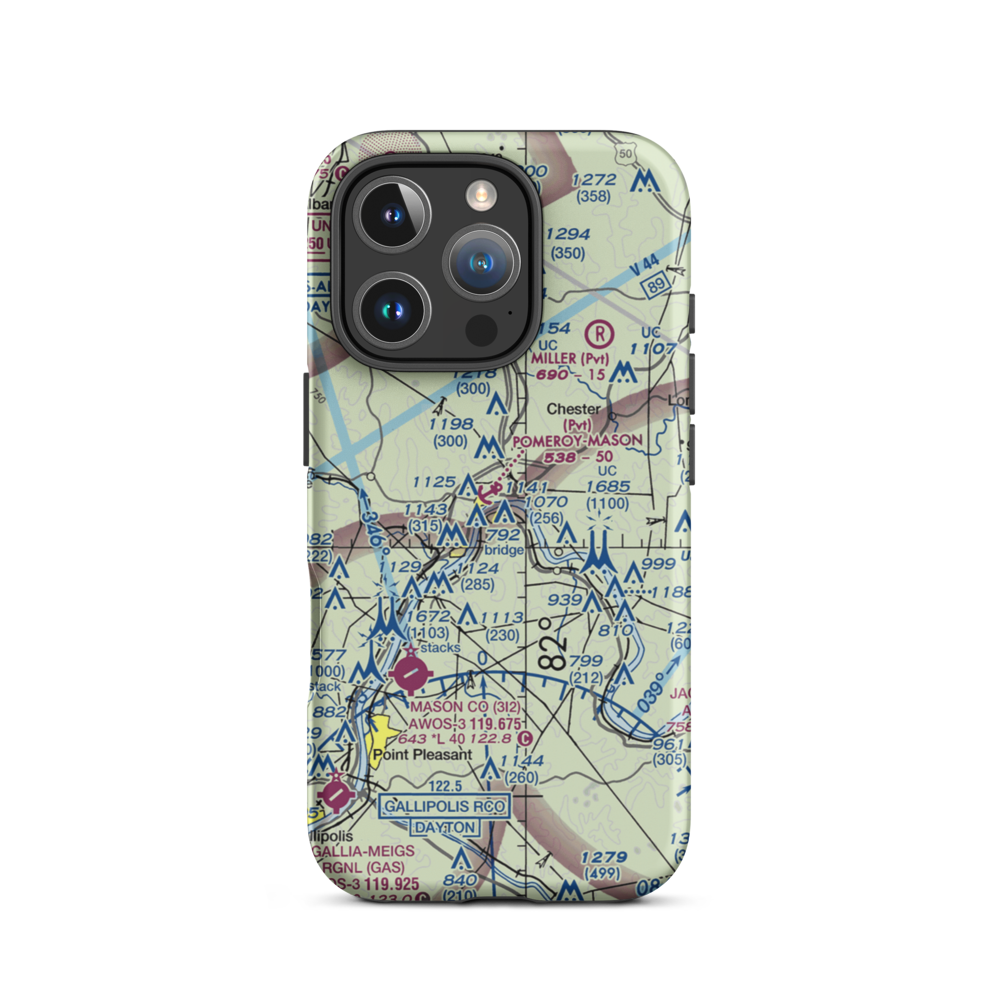 Pomeroy-Mason Seaplane Base (WV35) VFR Sectional  Tough iPhone Case iPhone 16 Pro model shown