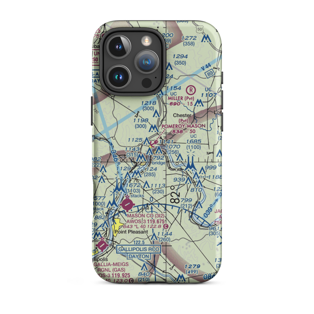 Pomeroy-Mason Seaplane Base (WV35) VFR Sectional  Tough iPhone Case iPhone 16 Pro Max model shown