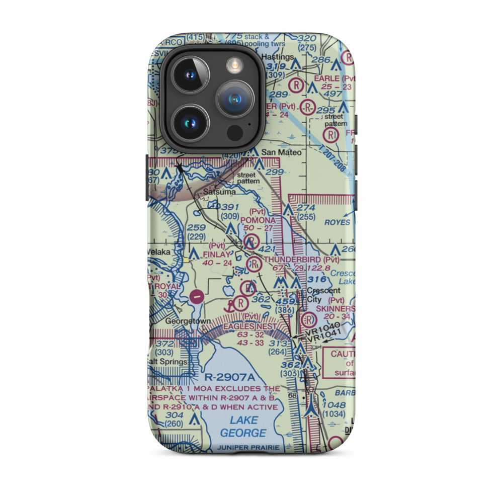 Pomona Landing Airport (78FL) VFR Sectional  Tough iPhone Case iPhone 16 Pro Max model shown
