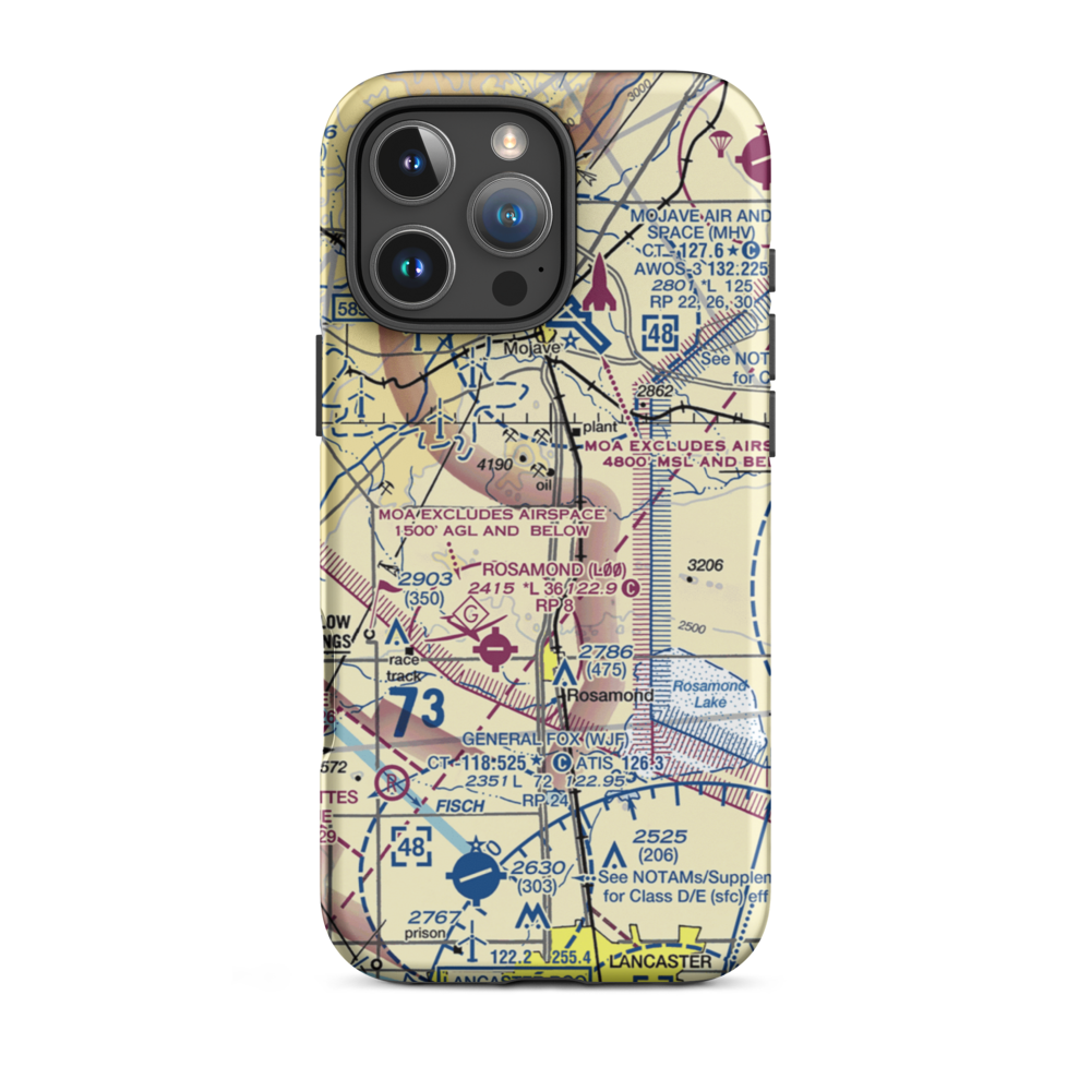 Pontious Airport (1CL2) VFR Sectional  Tough iPhone Case iPhone 16 Pro Max model shown