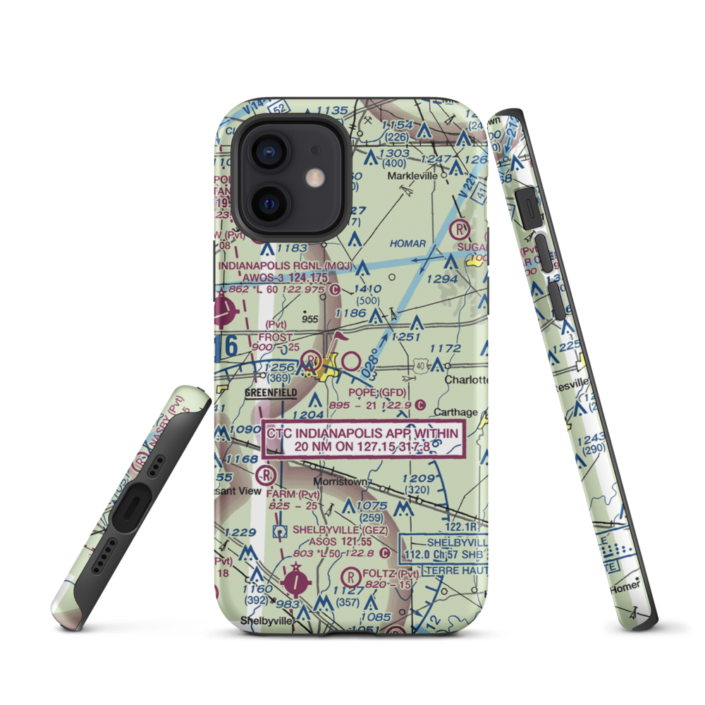 Pope Field (GFD) VFR Sectional  Tough iPhone Case iPhone 12 model shown