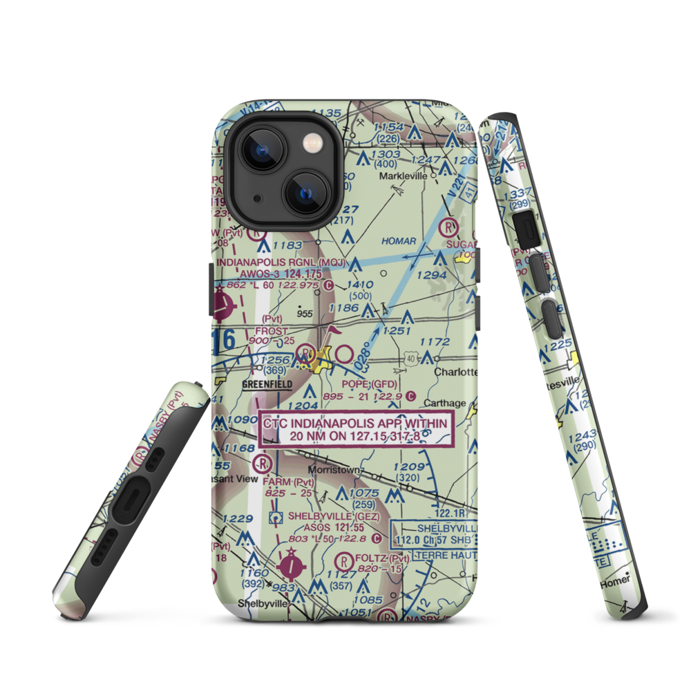 Pope Field (GFD) VFR Sectional  Tough iPhone Case iPhone 13 model shown