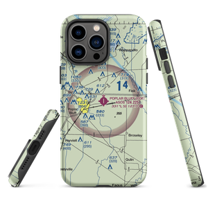 Poplar Bluff Municipal Airport (POF) VFR Sectional  Tough iPhone Case