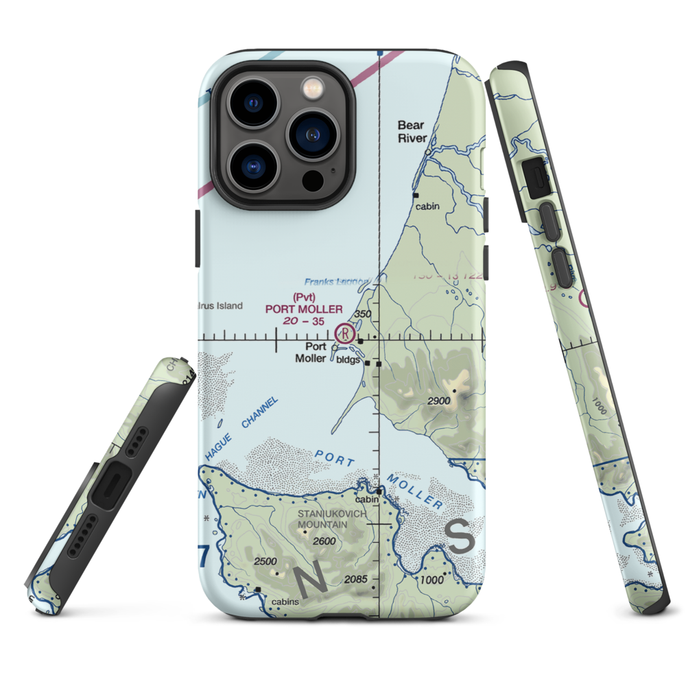 Port Moller Airport (1AK3) VFR Sectional  Tough iPhone Case iPhone 13 Pro Max model shown