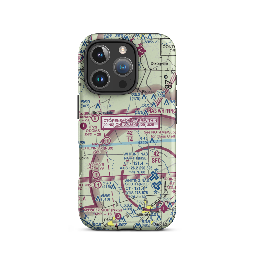 Porter Airport (FD82) VFR Sectional  Tough iPhone Case iPhone 16 Pro model shown
