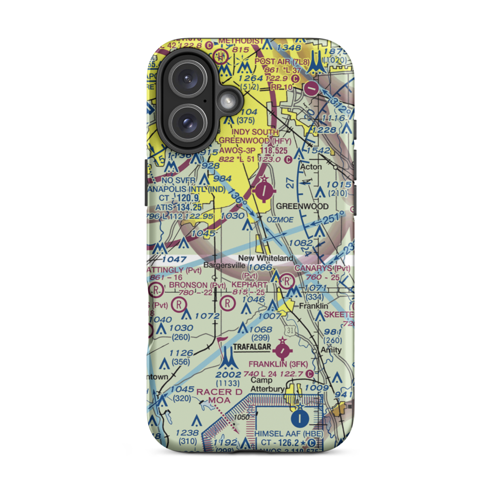 Porter Field (7II0) VFR Sectional  Tough iPhone Case iPhone 16 Plus model shown
