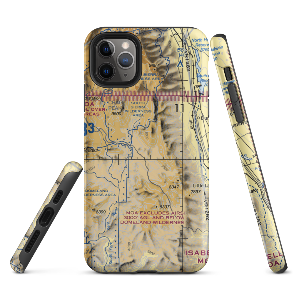 Porter Ranch Airport (68CN) VFR Sectional  Tough iPhone Case iPhone 11 Pro Max model shown