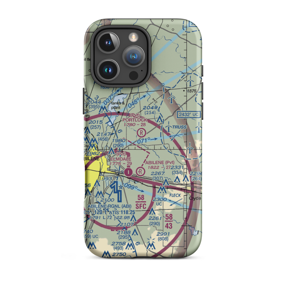 Portlock Airfield (TX02) VFR Sectional  Tough iPhone Case iPhone 16 Pro Max model shown