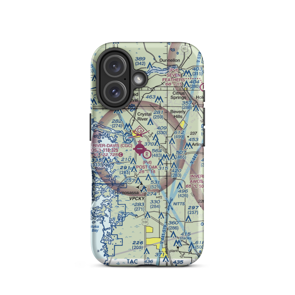 Post Oak Ranch Airport (1FA1) VFR Sectional  Tough iPhone Case iPhone 16 model shown