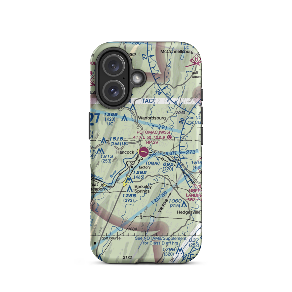 Potomac Airpark (W35) VFR Sectional  Tough iPhone Case iPhone 16 model shown