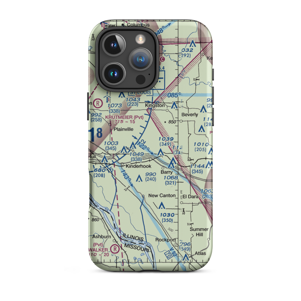 Potter Airport (44IS) VFR Sectional  Tough iPhone Case iPhone 16 Pro Max model shown