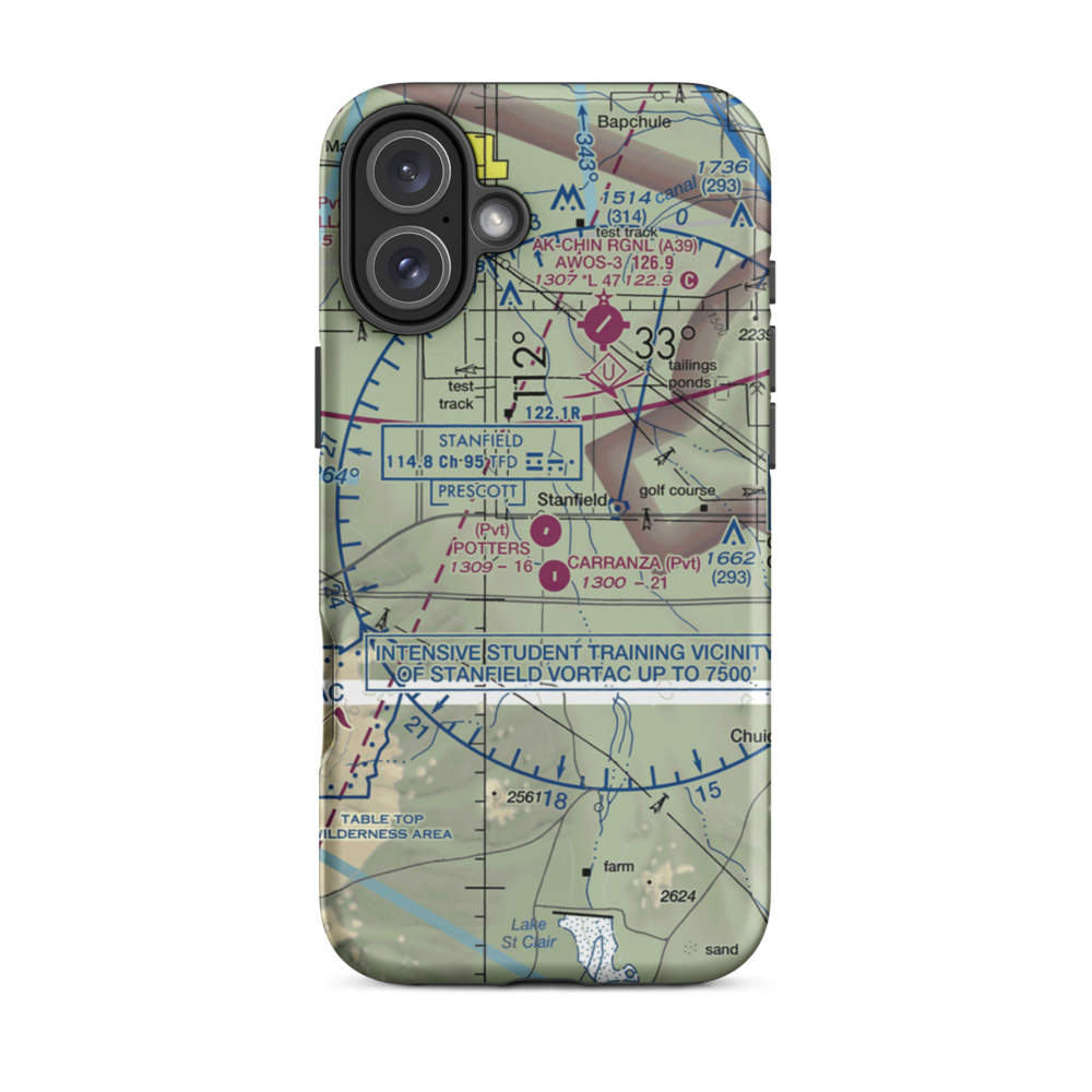 Potters Field (55AZ) VFR Sectional  Tough iPhone Case iPhone 16 Plus model shown