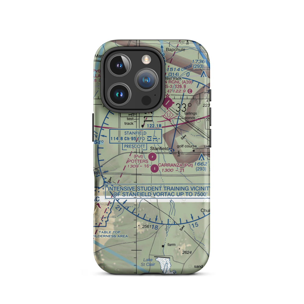 Potters Field (55AZ) VFR Sectional  Tough iPhone Case iPhone 16 Pro model shown