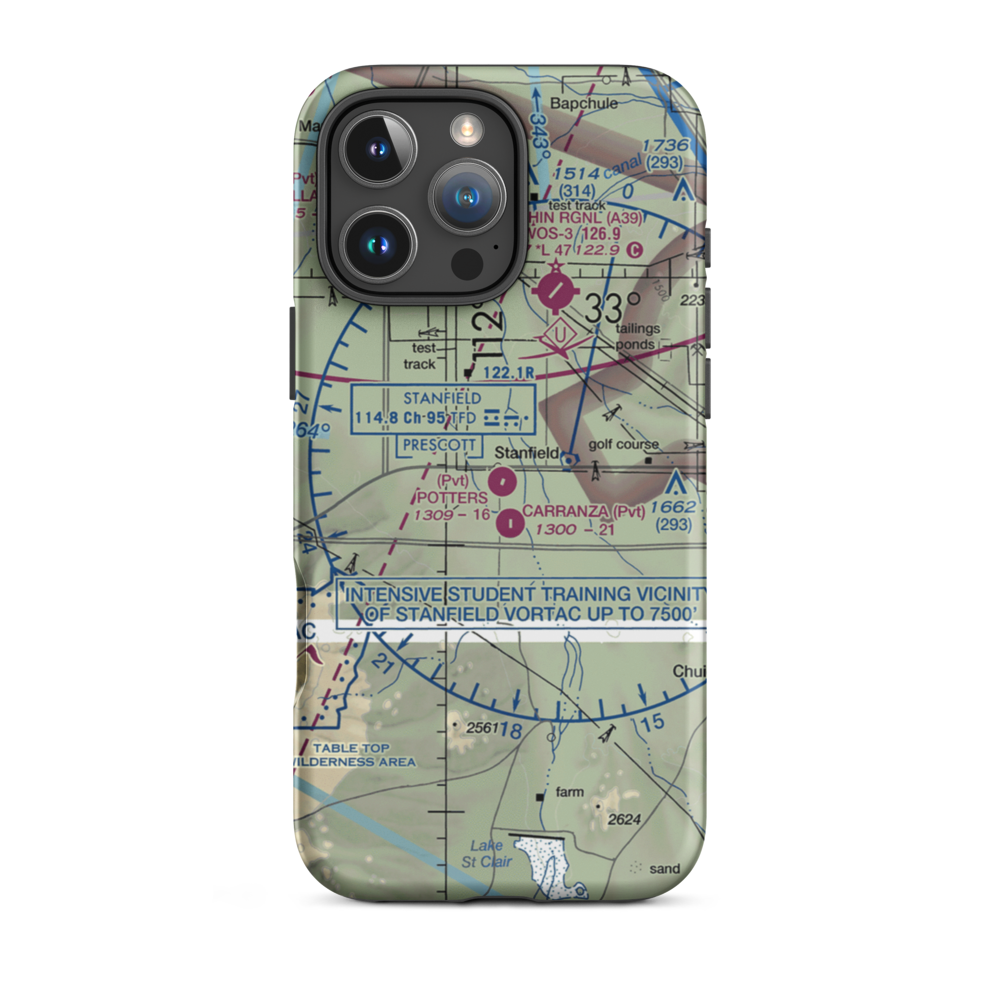 Potters Field (55AZ) VFR Sectional  Tough iPhone Case iPhone 16 Pro Max model shown