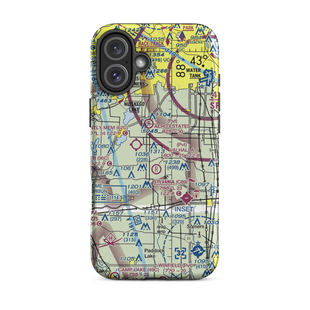 Potts Field (0WN5) VFR Sectional  Tough iPhone Case iPhone 16 Plus model shown