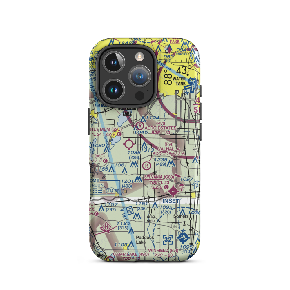 Potts Field (0WN5) VFR Sectional  Tough iPhone Case iPhone 16 Pro model shown