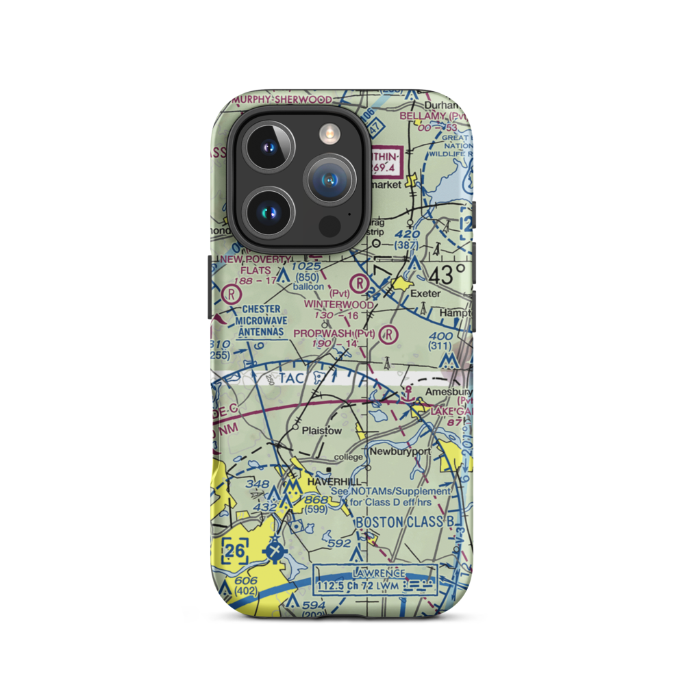 Pow-Wow Seaplane Base (NH64) VFR Sectional  Tough iPhone Case iPhone 16 Pro model shown