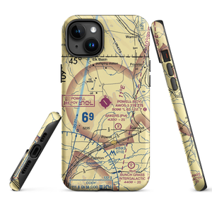 Powell Municipal Airport (POY) VFR Sectional  Tough iPhone Case