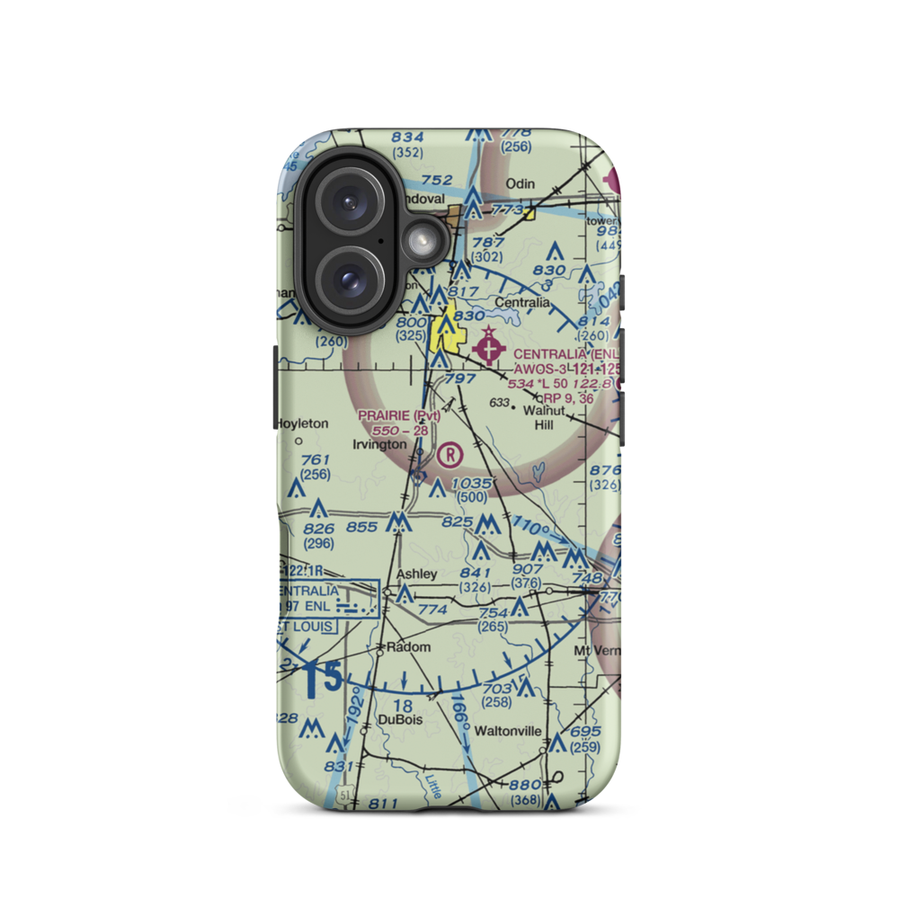 Prairie Airport (83IS) VFR Sectional  Tough iPhone Case iPhone 16 model shown
