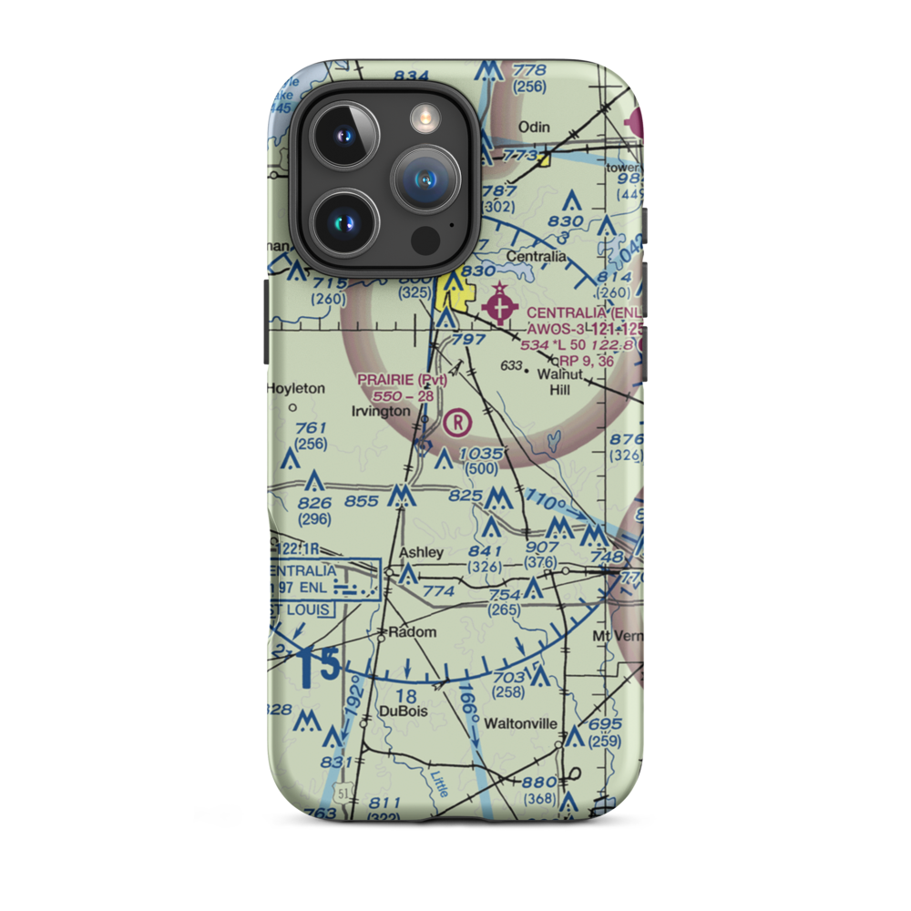 Prairie Airport (83IS) VFR Sectional  Tough iPhone Case iPhone 16 Pro Max model shown