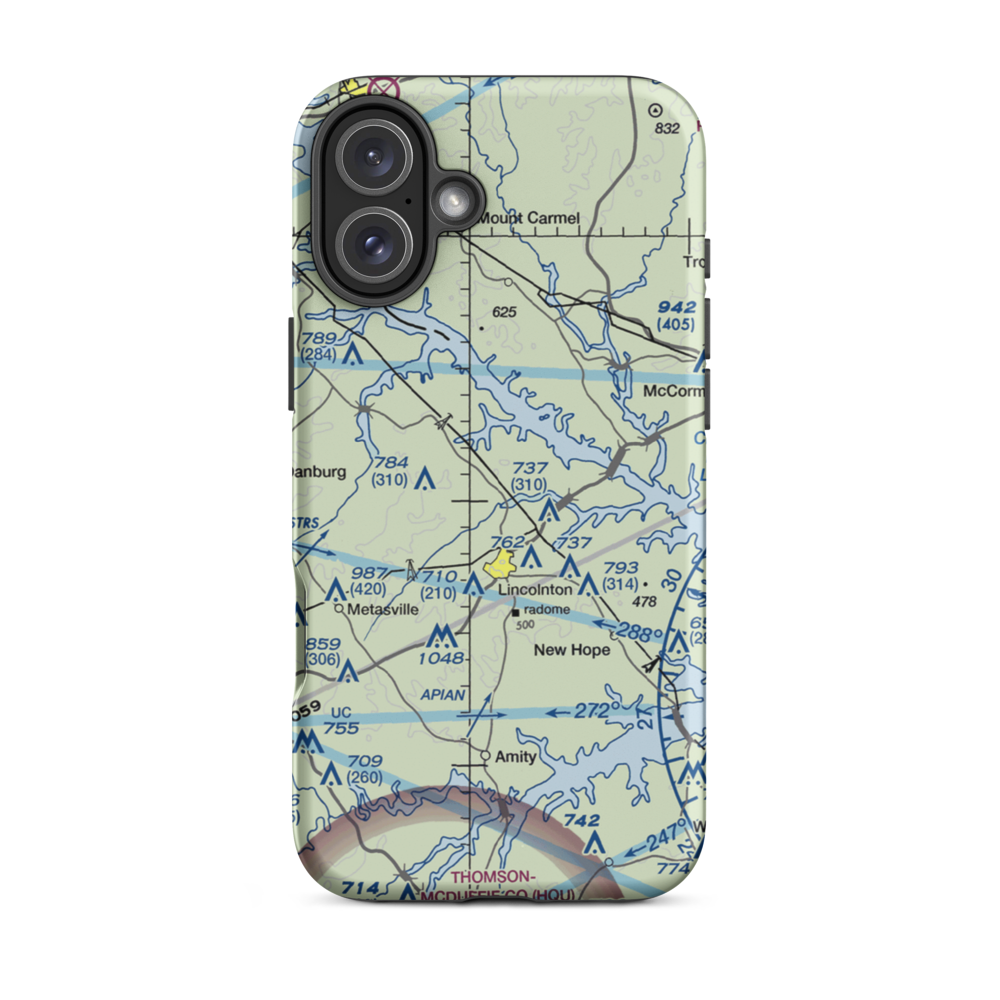 Prater Ranch Airport (3GE8) VFR Sectional  Tough iPhone Case iPhone 16 Plus model shown