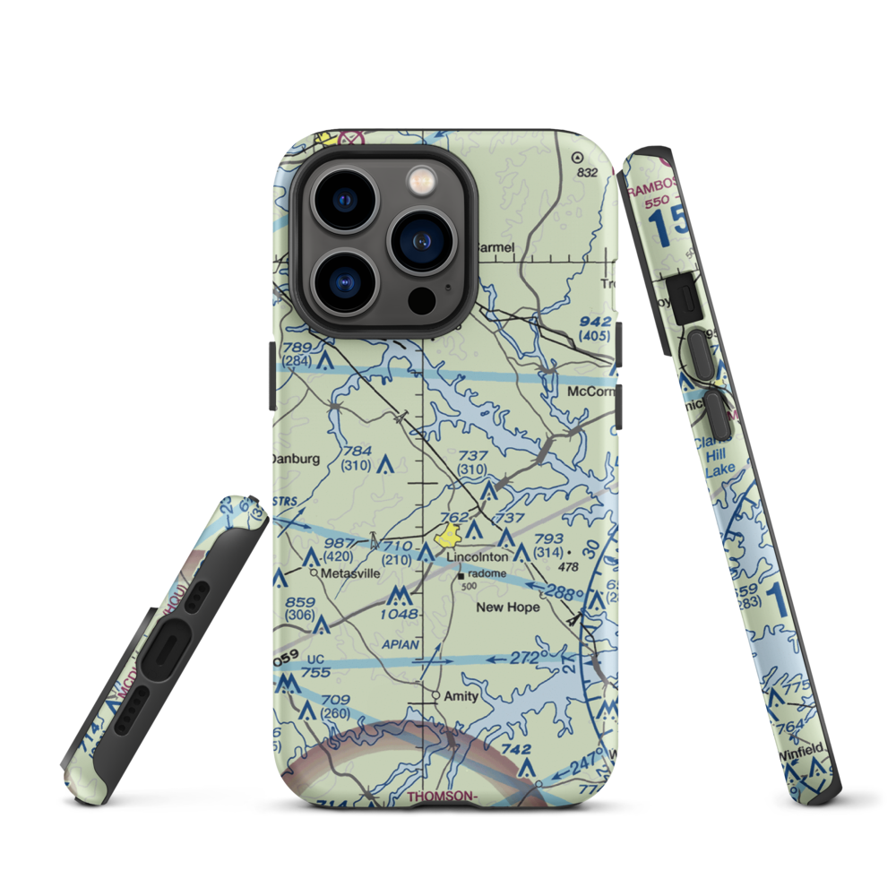 Prater Ranch Airport (3GE8) VFR Sectional  Tough iPhone Case iPhone 13 Pro model shown