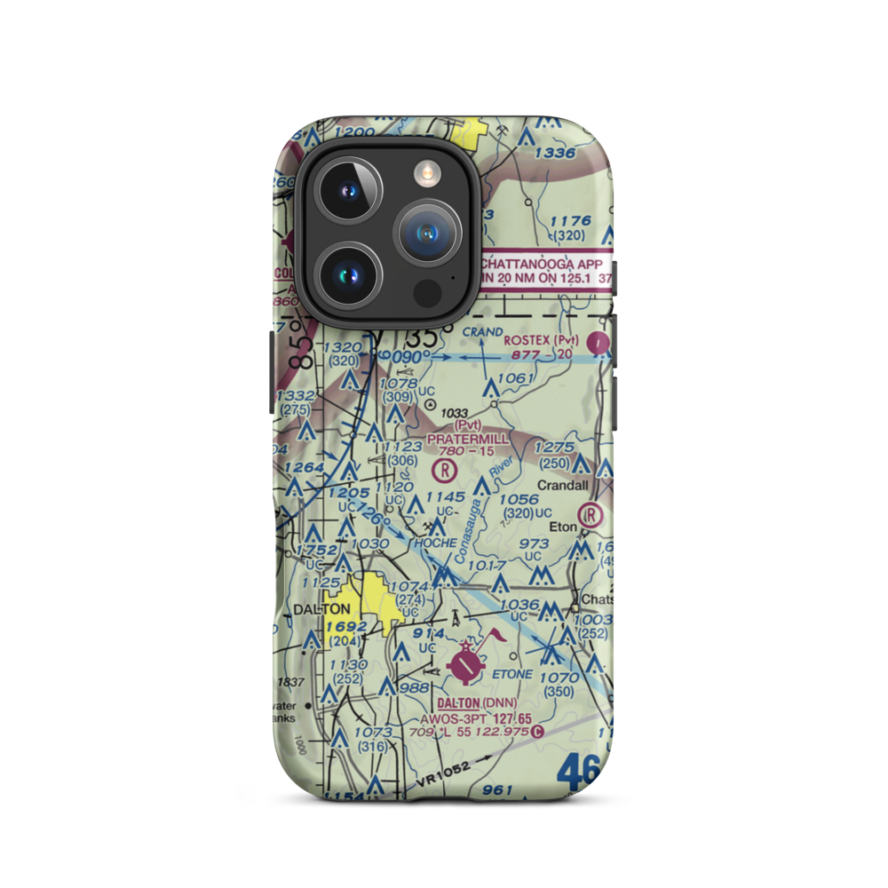 Pratermill Flight Park Airport (GA72) VFR Sectional  Tough iPhone Case iPhone 16 Pro model shown