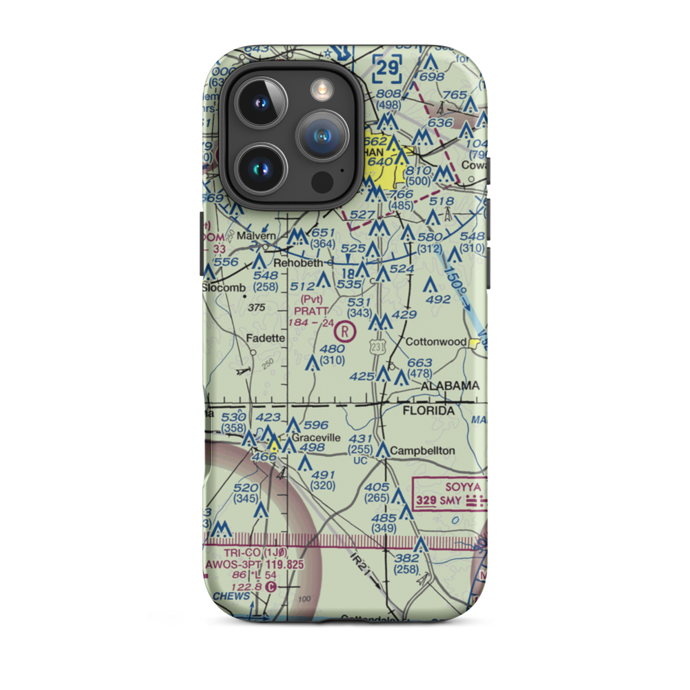 Pratt Landing Airport (7AL7) VFR Sectional  Tough iPhone Case iPhone 16 Pro Max model shown