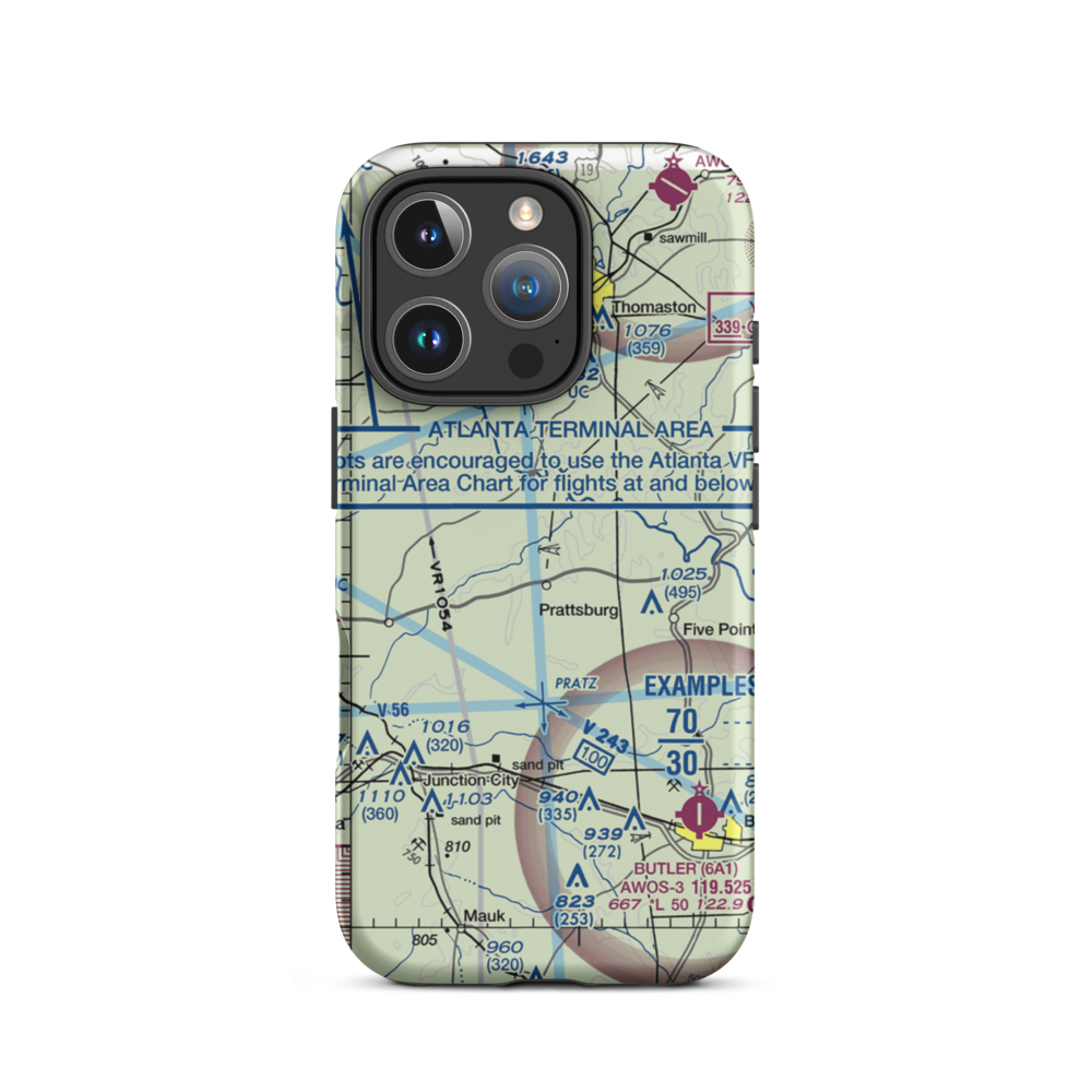 Prattsburg Airport (3GA1) VFR Sectional  Tough iPhone Case iPhone 16 Pro model shown