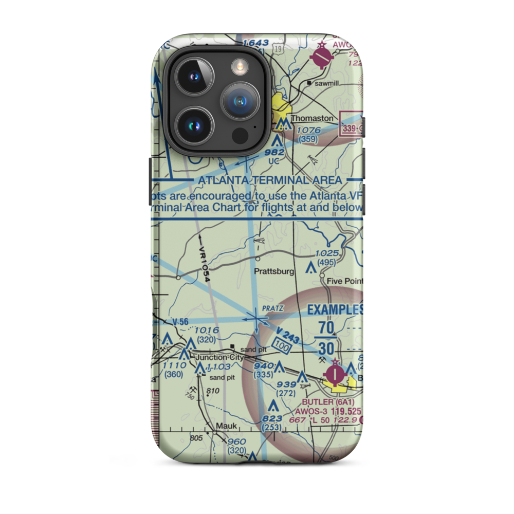 Prattsburg Airport (3GA1) VFR Sectional  Tough iPhone Case iPhone 16 Pro Max model shown