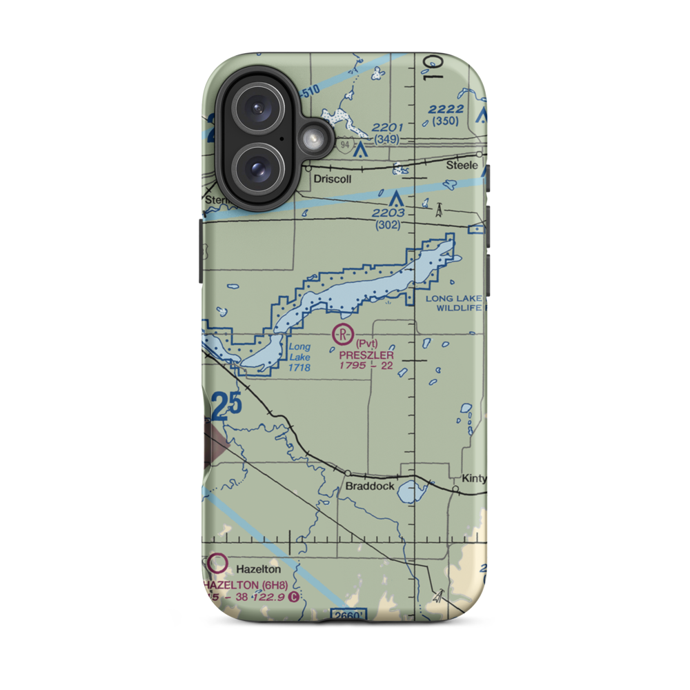 Preszler Airstrip (1NA8) VFR Sectional  Tough iPhone Case iPhone 16 Plus model shown