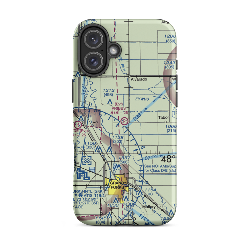 Pribbs Field (2MN0) VFR Sectional  Tough iPhone Case iPhone 16 Plus model shown