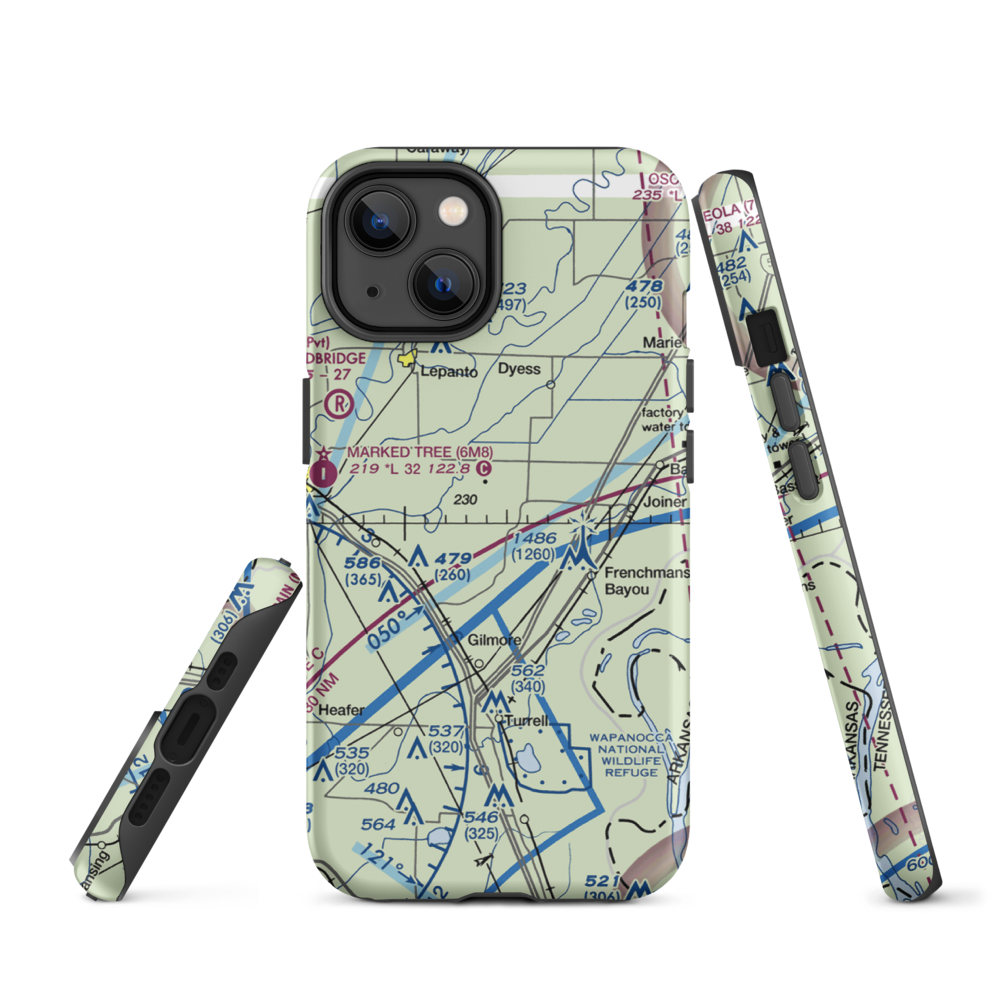 Price Field (80AR) VFR Sectional  Tough iPhone Case iPhone 14 model shown