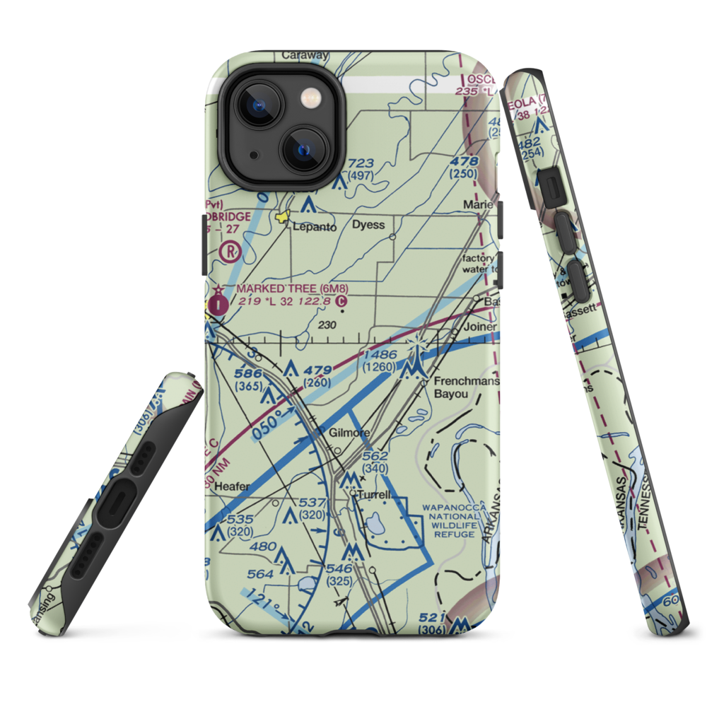 Price Field (80AR) VFR Sectional  Tough iPhone Case iPhone 14 Plus model shown