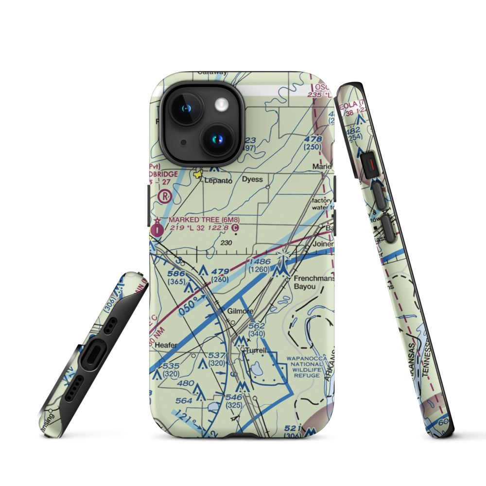 Price Field (80AR) VFR Sectional  Tough iPhone Case iPhone 15 model shown