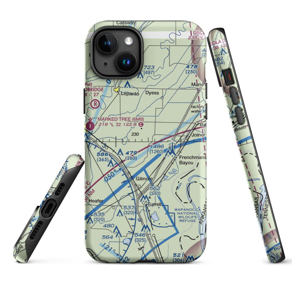 Price Field (80AR) VFR Sectional  Tough iPhone Case iPhone 15 Plus model shown