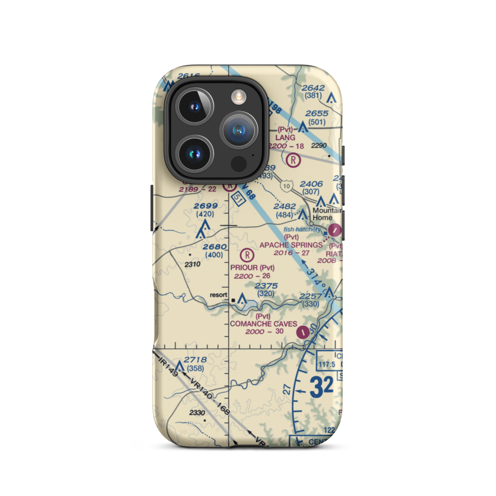 Priour Ranch Airport (XS23) VFR Sectional  Tough iPhone Case iPhone 16 Pro model shown