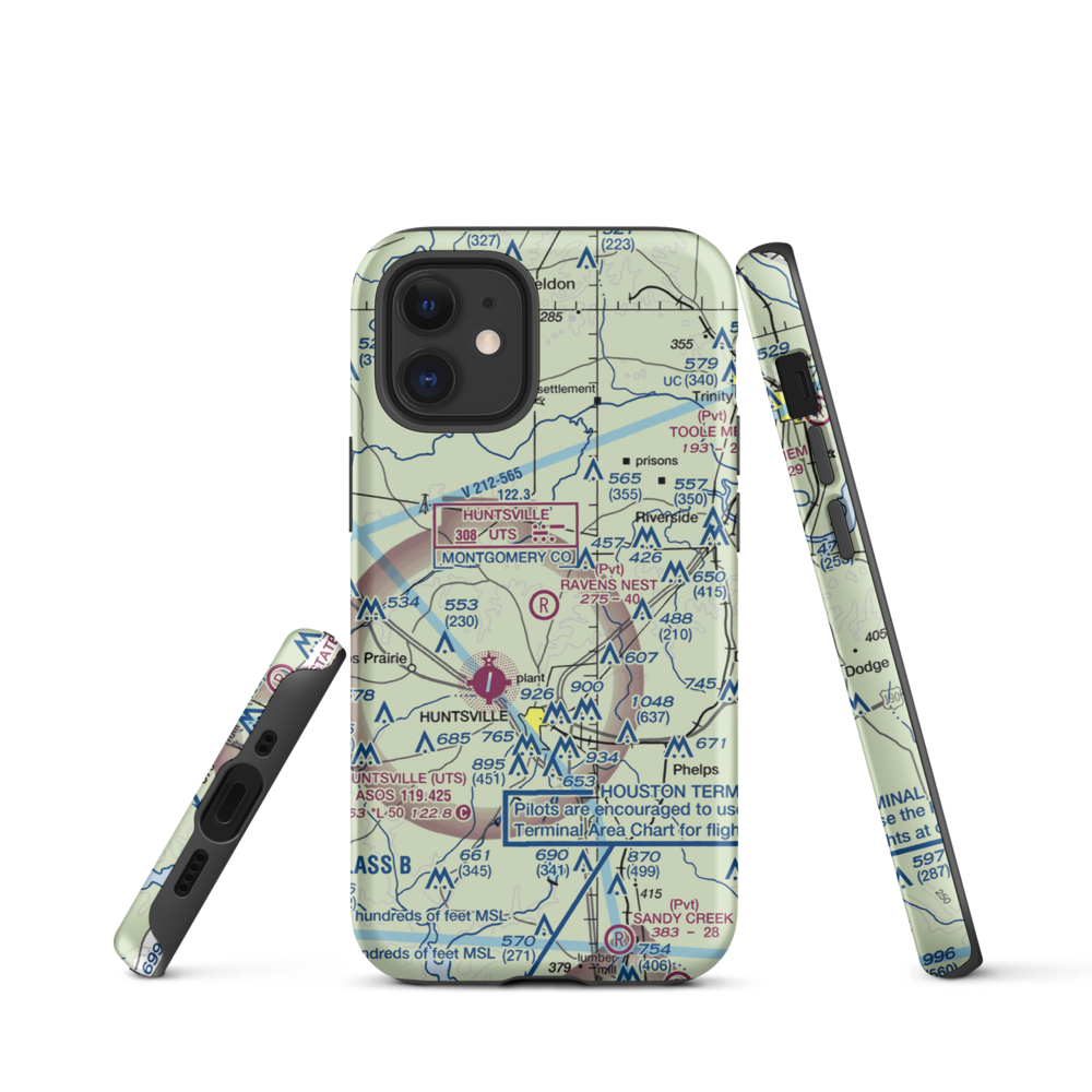 Private strip nr Huntsville (US-0285) VFR Sectional  Tough iPhone Case iPhone 12 mini model shown