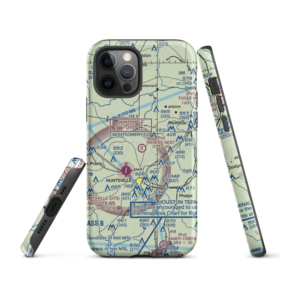 Private strip nr Huntsville (US-0285) VFR Sectional  Tough iPhone Case iPhone 12 Pro model shown