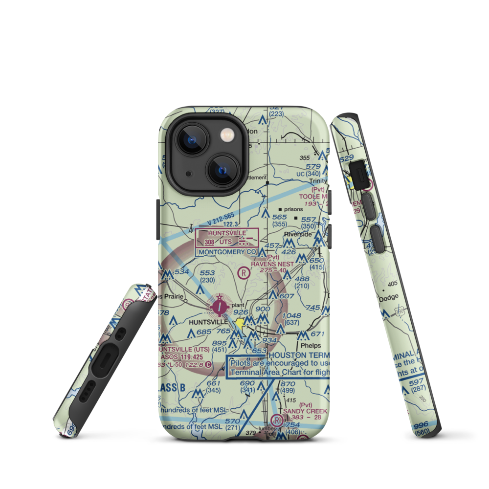 Private strip nr Huntsville (US-0285) VFR Sectional  Tough iPhone Case iPhone 13 mini model shown