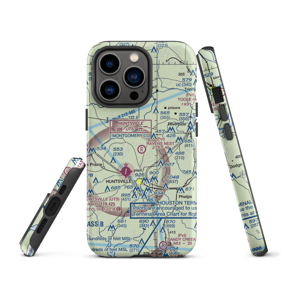 Private strip nr Huntsville (US-0285) VFR Sectional  Tough iPhone Case iPhone 13 Pro model shown