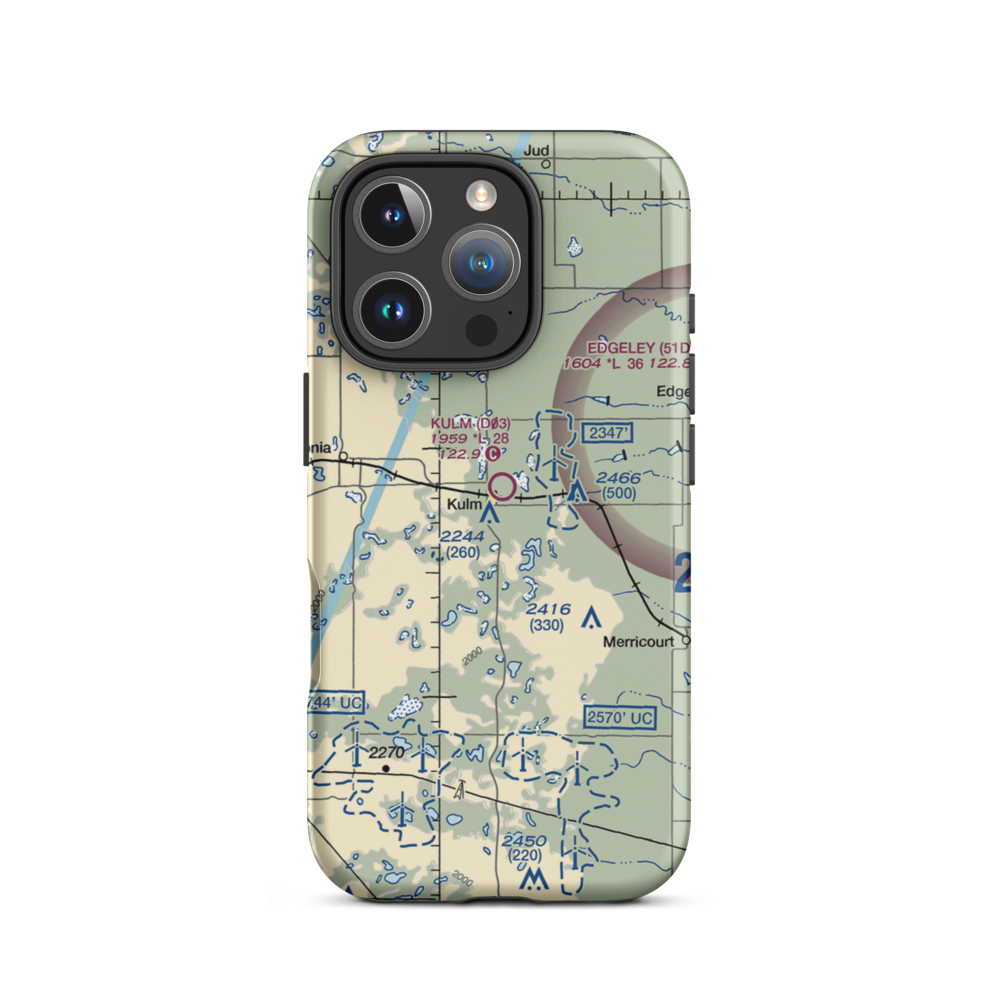 Pruetz Municipal Airport (5K9) VFR Sectional  Tough iPhone Case iPhone 16 Pro model shown