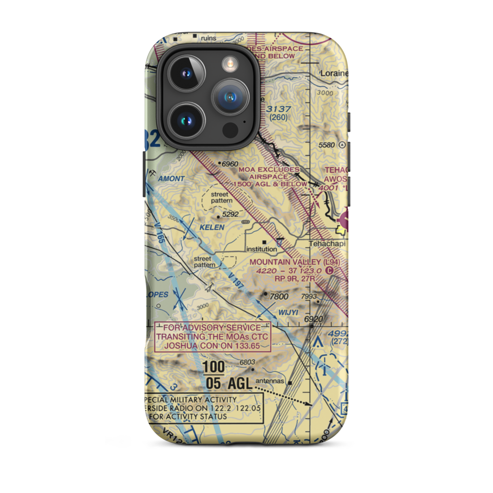 Psk Ranch Airport (9CA0) VFR Sectional  Tough iPhone Case iPhone 16 Pro Max model shown