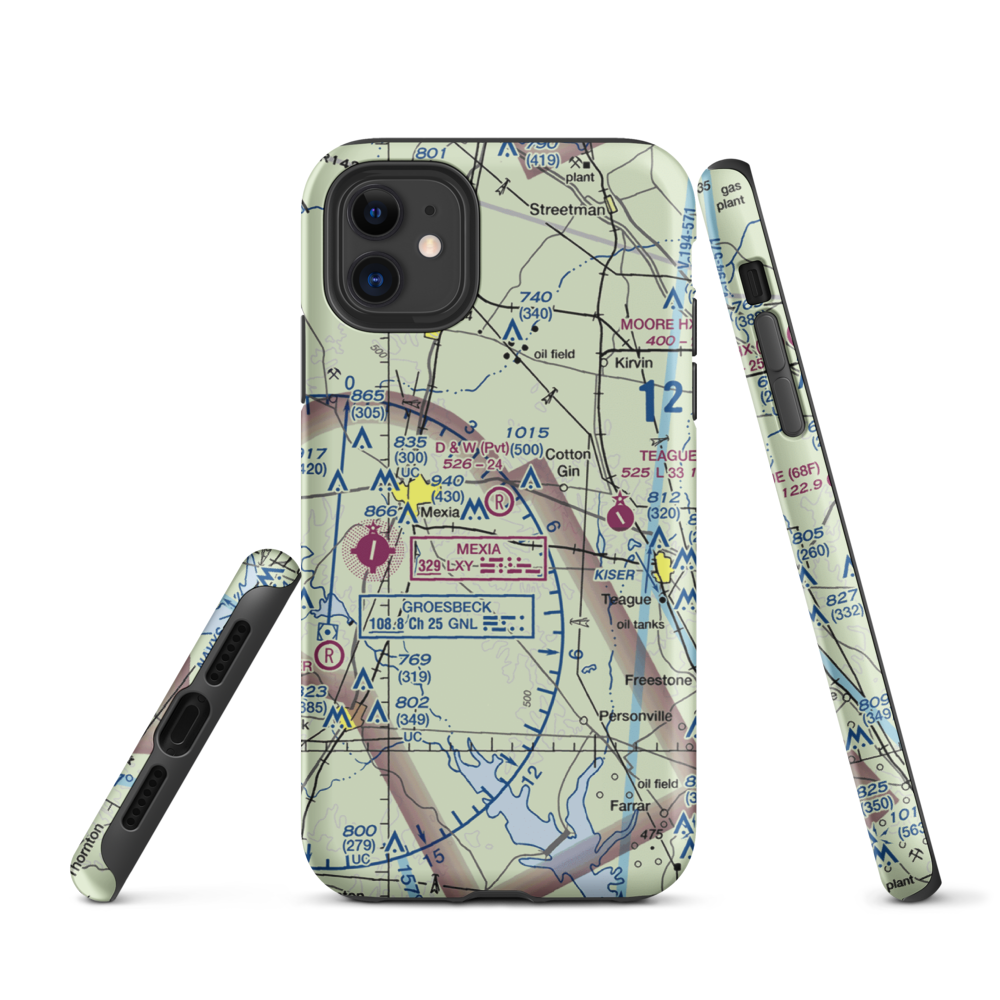Pt Enterprise D&W Ranch Airport (11TS) VFR Sectional  Tough iPhone Case iPhone 11 model shown
